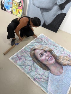 „Jacqueline“ Öl auf Leinwand (48 x 48)