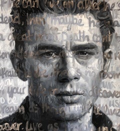 "James Dean" - Dipinto originale a olio su tela (48 x 72)