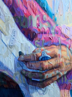 “Jimi” Oil on Canvas by Christina Major  ( 56 x 66 )