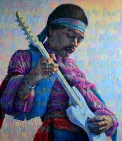 “Jimi” Oil on Canvas by Christina Major  ( 56 x 66 )