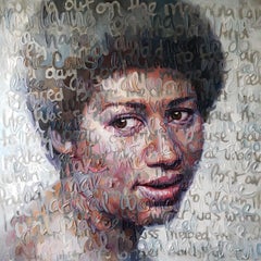 Large Oil Painting of Aretha Franklin