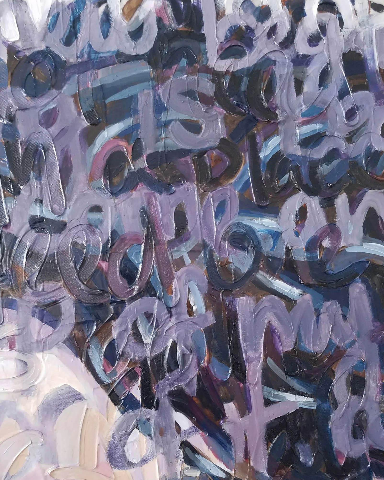 Pittura a olio di grandi dimensioni intitolata: Principe - Painting di Christina Major