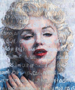 Marilyn "A Wise Girl" Large Original Marilyn Monroe Textural Oil Painting