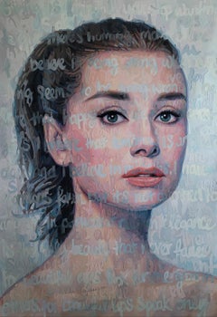 Oil on Canvas "Audrey" "I Believe” By Christina Major  57 x 84