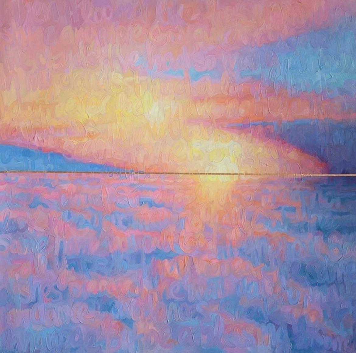 Öl auf leinwand von Christina Major mit dem Titel Cloudscape Series 2 49 x 49