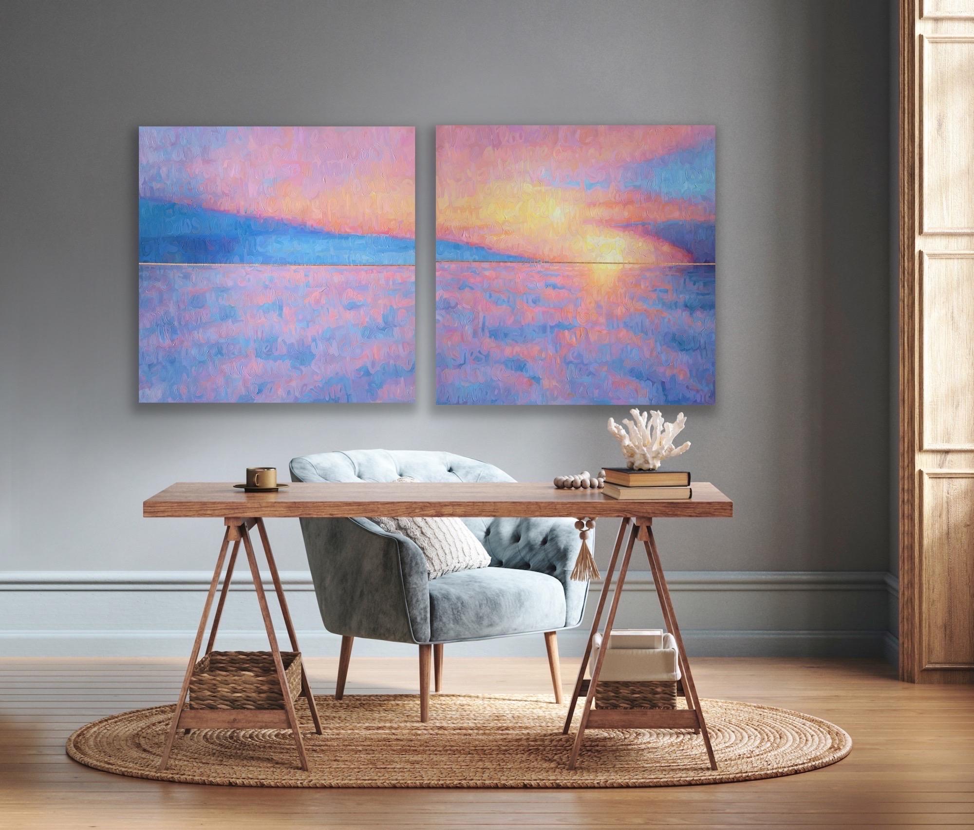 Oil on Canvas by Christina Major Titled Cloudscape Series 1 & 2 For Sale 3