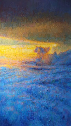 Olio su tela di Christina Major intitolato "Il senso della vita".