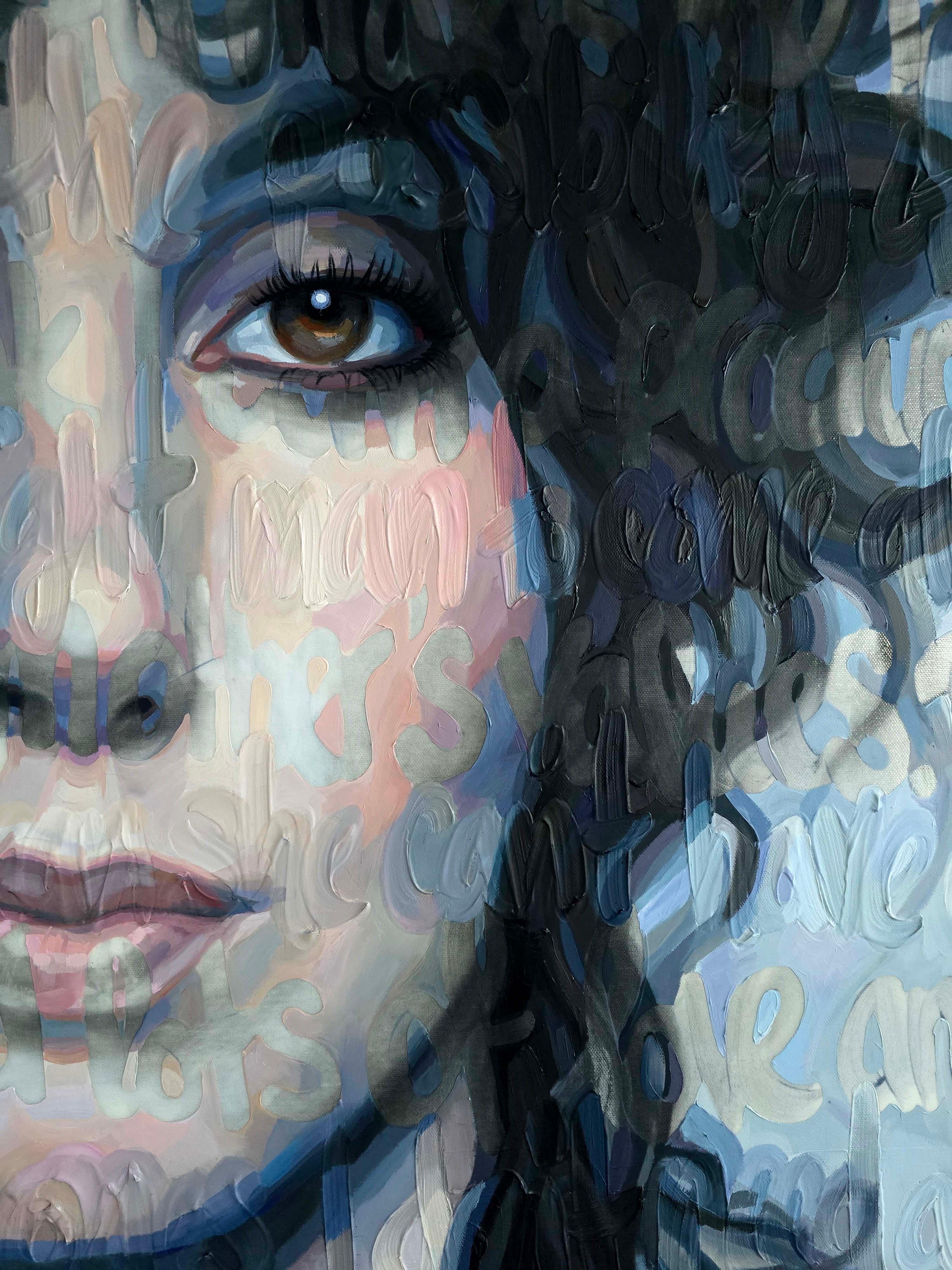Huile sur toile Cher par Christina Major, 58 x 81 en vente 1