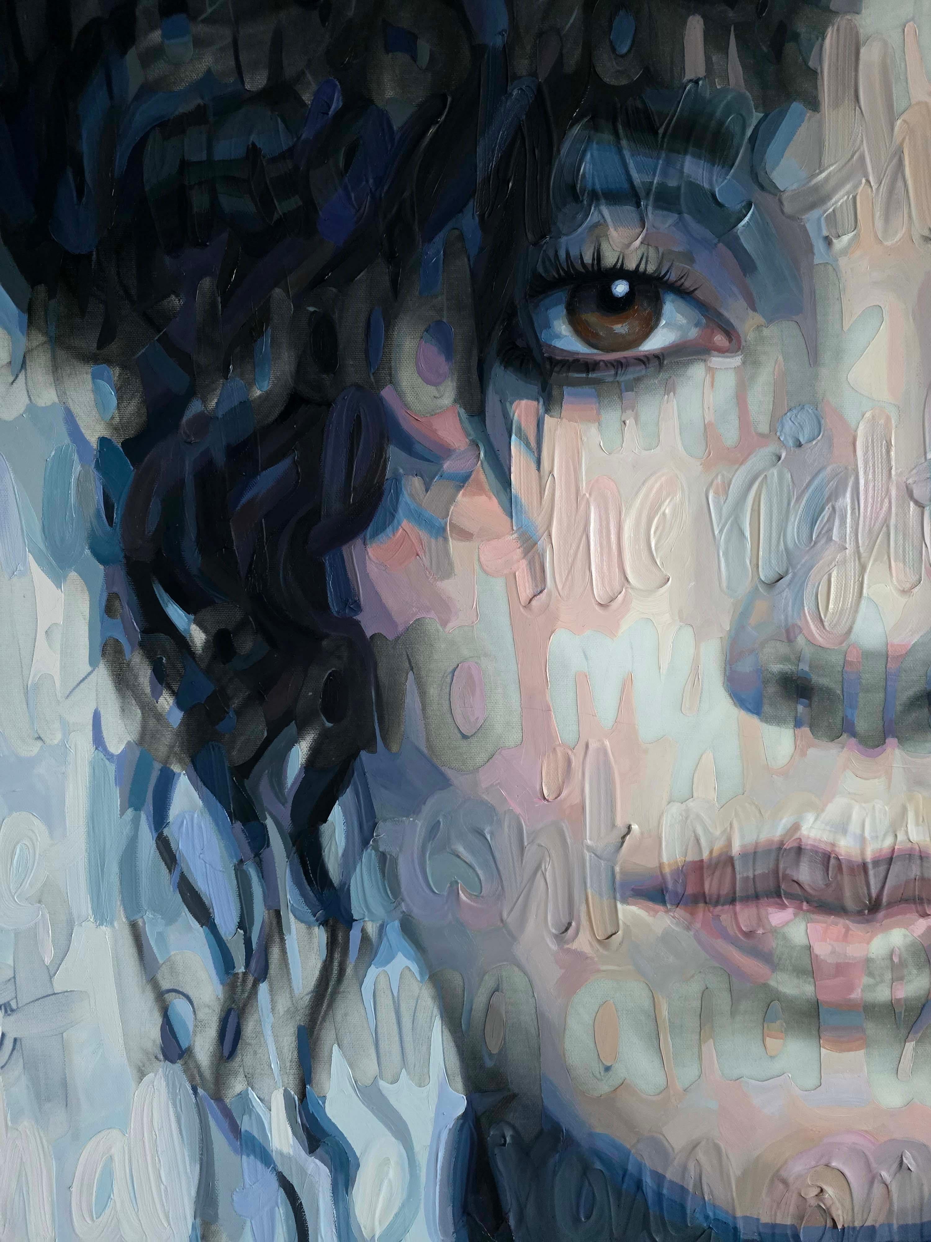Huile sur toile Cher par Christina Major, 58 x 81 en vente 2