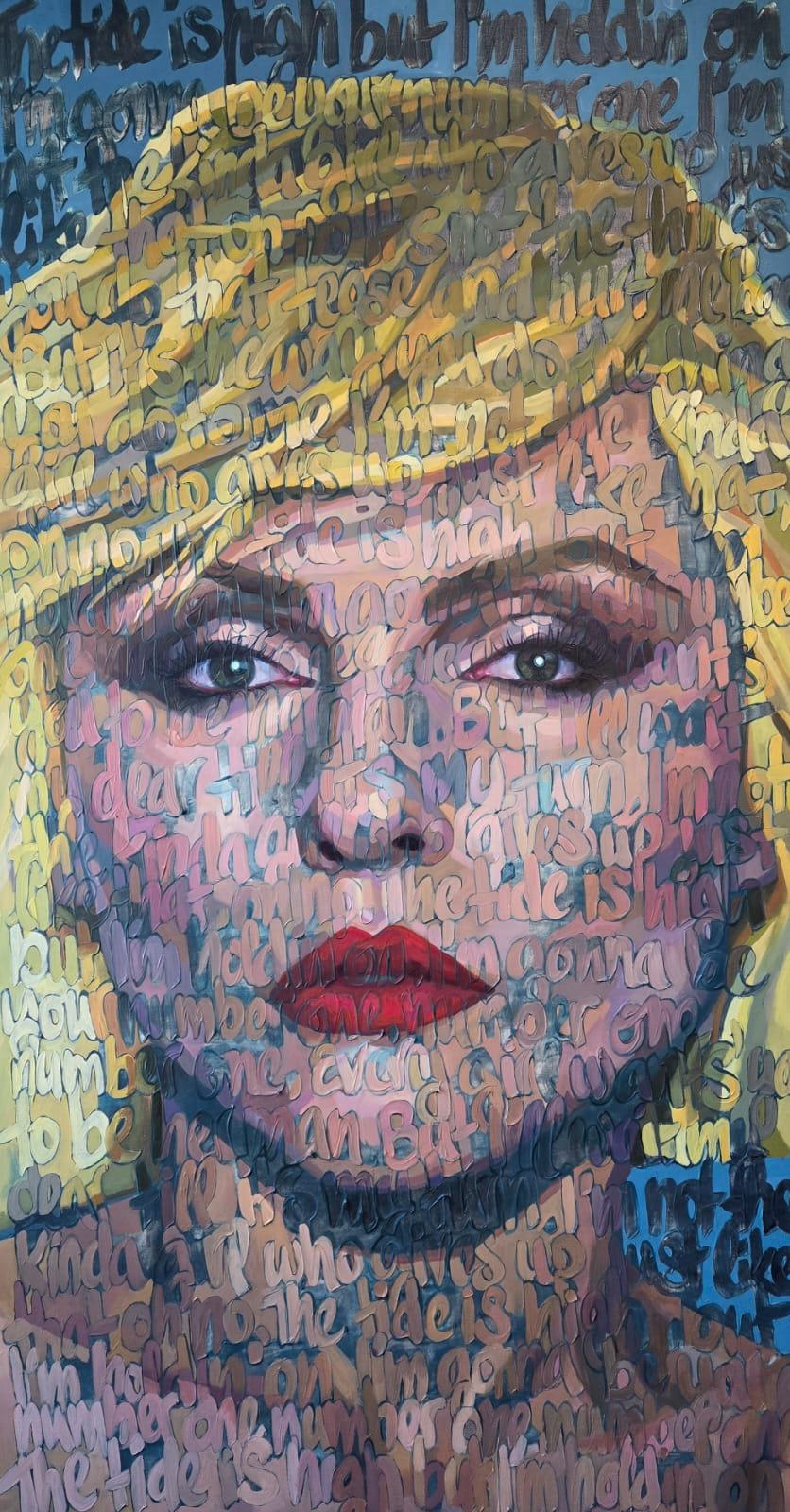 Oil on Canvas “Debbie Harry” by Christina Major 40 x 77