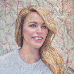 Olio su tela "Jacqueline" di Christina Major 48 x 48