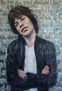 Huile sur toile Jagger par Christina Major, 47 x 72