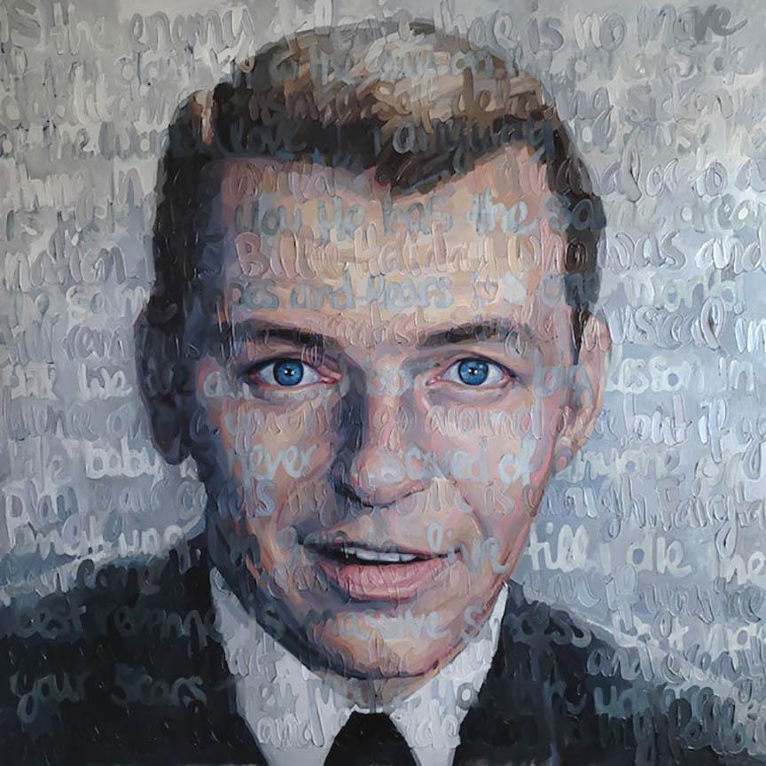 Oil on Canvas of Frank Sinatra  66 x 66