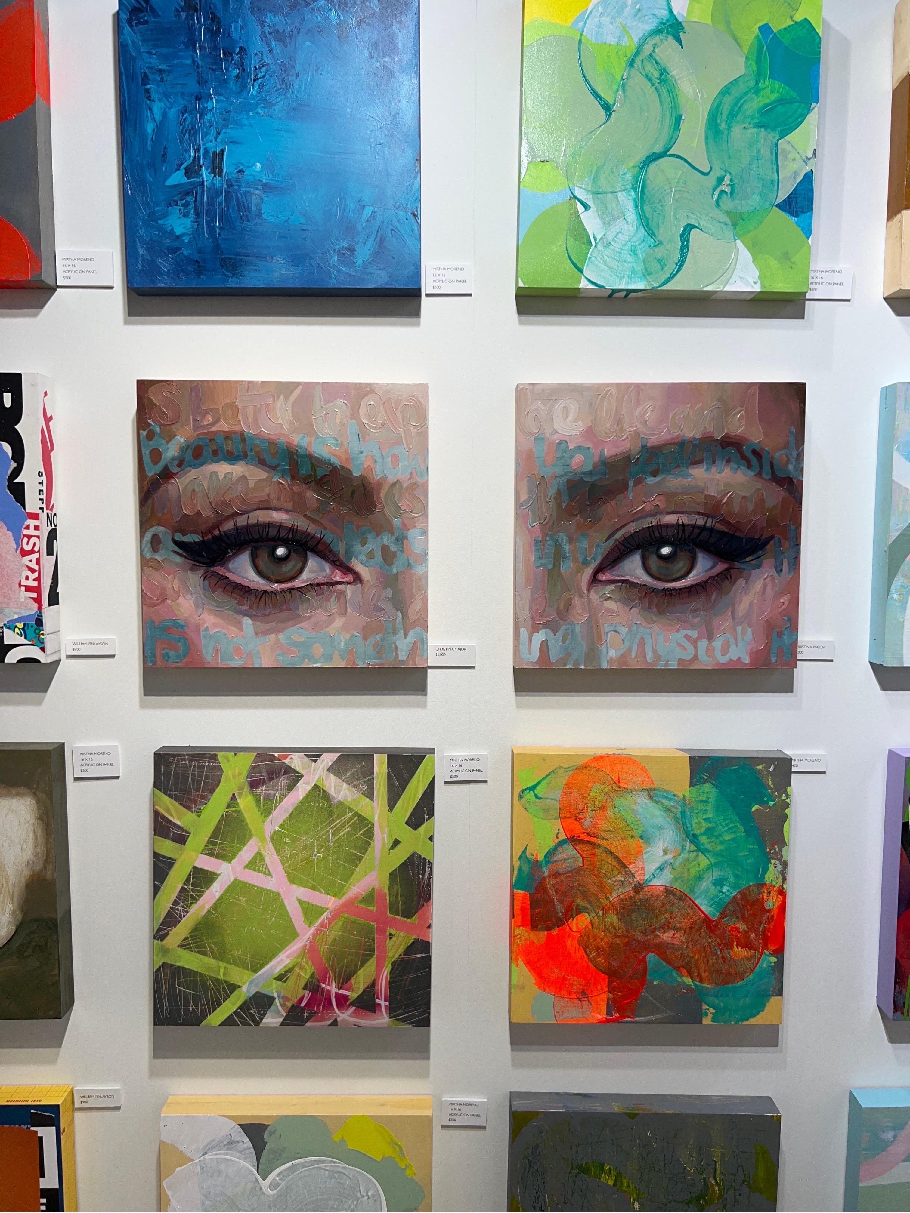 Oil on Canvas of Sophia Loren’s Eye II - Painting by Christina Major