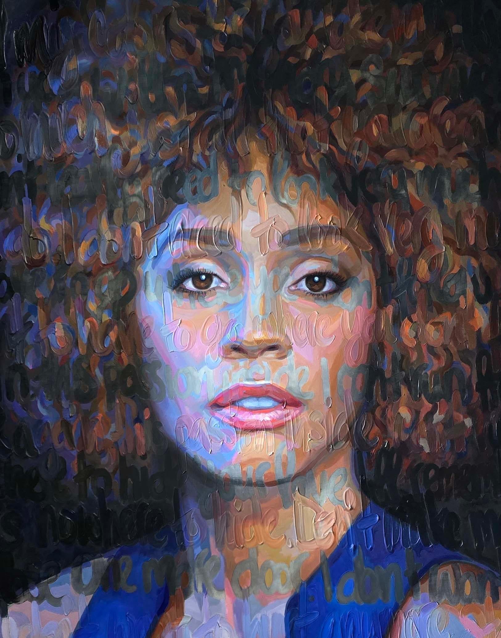 Huile sur toile Whitney par Christina Major, 58 x 74 en vente 1