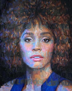 Huile sur toile Whitney par Christina Major, 58 x 74