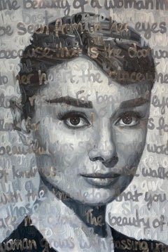 Pittura originale a olio su tela intitolata: Audrey