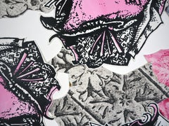 Monoprint Collage: Pink Persuasion