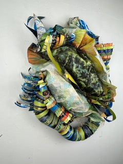 Money Maker, contemporary abstract wall sculpture made from recycled materials