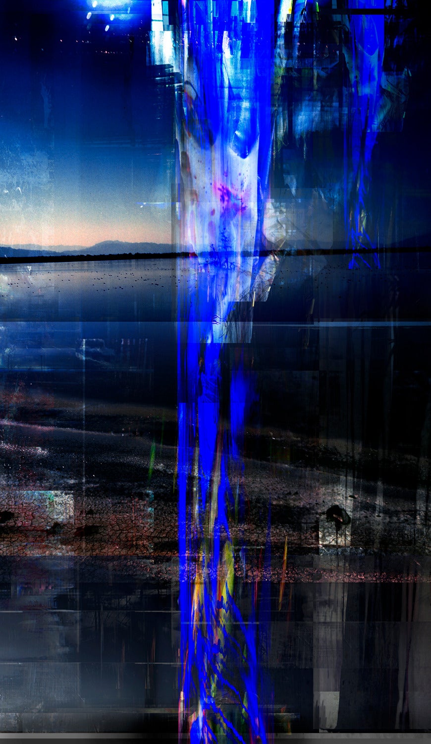 Color Photograph Christina McPhee - Paysage géométrique de la Nouvelle rivière Slipoubliette