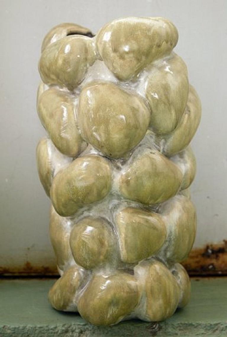 Organic Modern Christina Muff, Colossal Hand Modelled Sculptural Vase in Stoneware