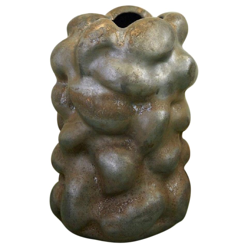 Christina Muff (B. 1971). Large Unique Sculptural Vase in Stoneware. 