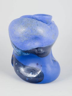 Christina Muff, contemporary Danish artist. Ceramic vessel with royal blue glaze