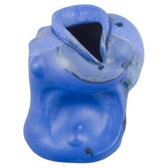 Christina Muff, contemporary Danish artist. Ceramic vessel with royal blue glaze