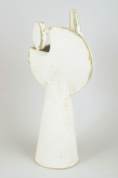 Christina Muff, artista danese contemporanea. Busto cubista in gres. 2025