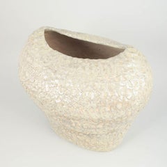 Christina Muff contemporary Danish artist. Large vessel in reused stoneware clay