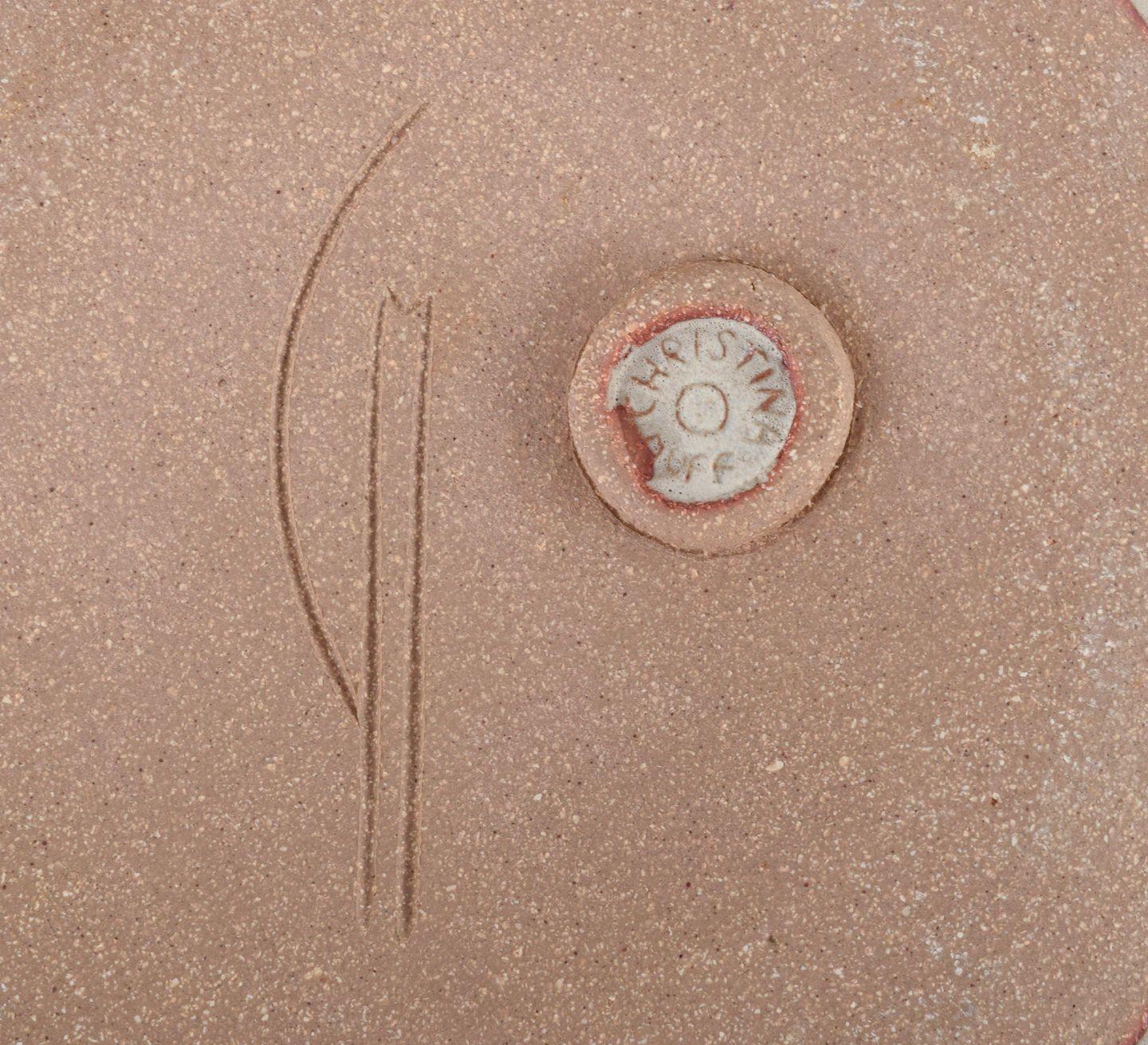 Christina Muff, artiste contemporaine danoise. Vase en grès de forme organique. en vente 2