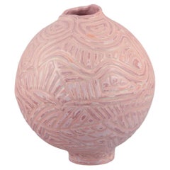 Christina Muff, artiste contemporaine danoise. Récipient rond unique en grès.