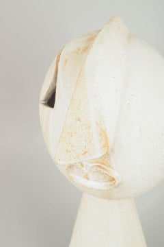 Christina Muff, artiste céramiste contemporaine danoise. Buste cubiste en grès, 2025