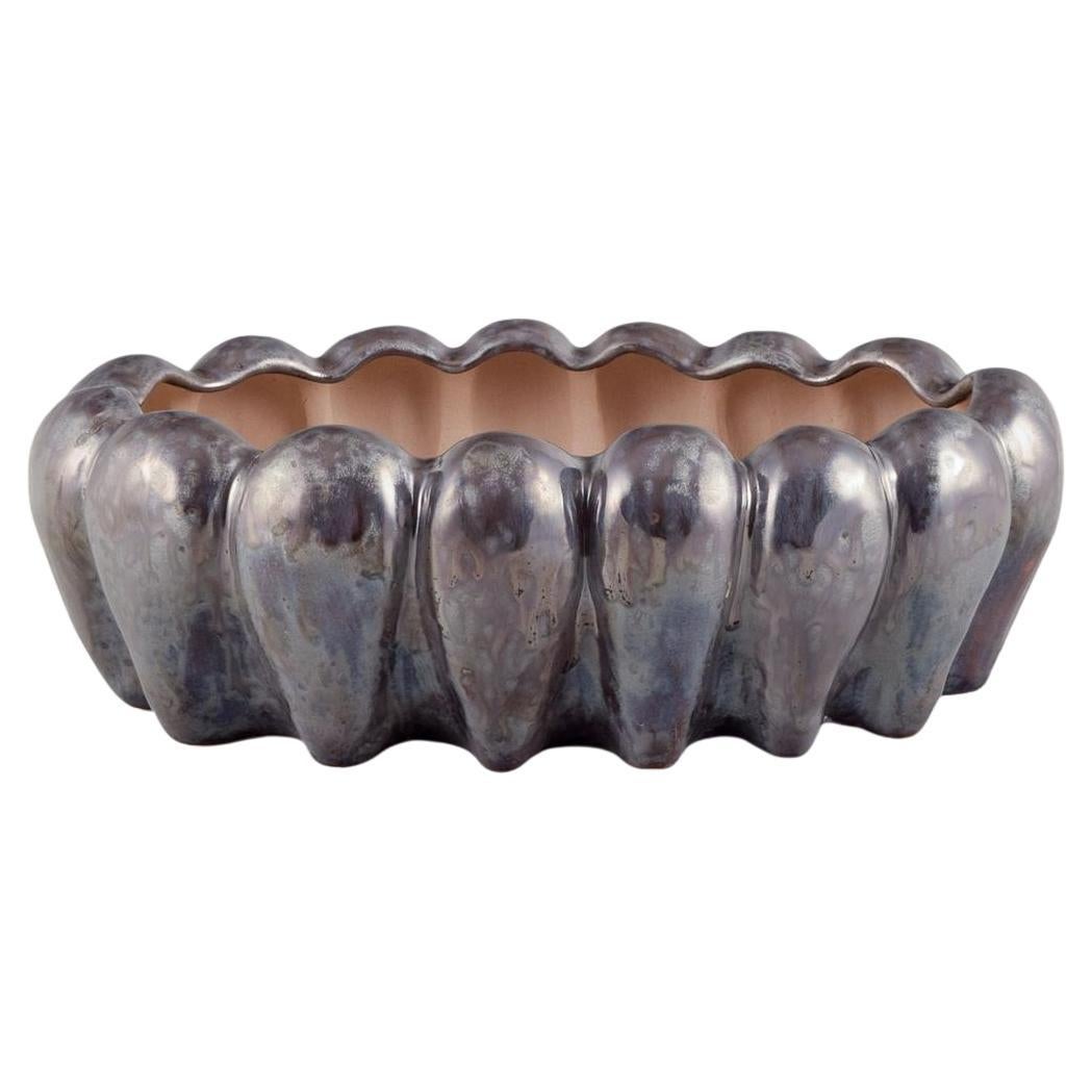 Christina Muff, artista danese contemporanea di ceramica. Grande vaso in gres.