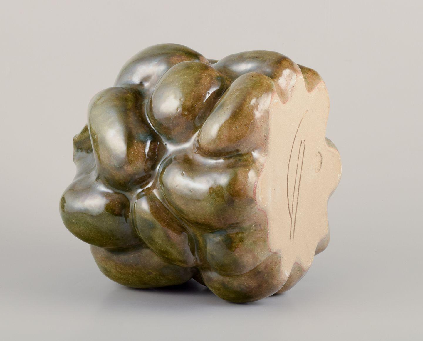 Christina Muff, artiste céramiste contemporaine danoise. Vase de forme organique. en vente 1