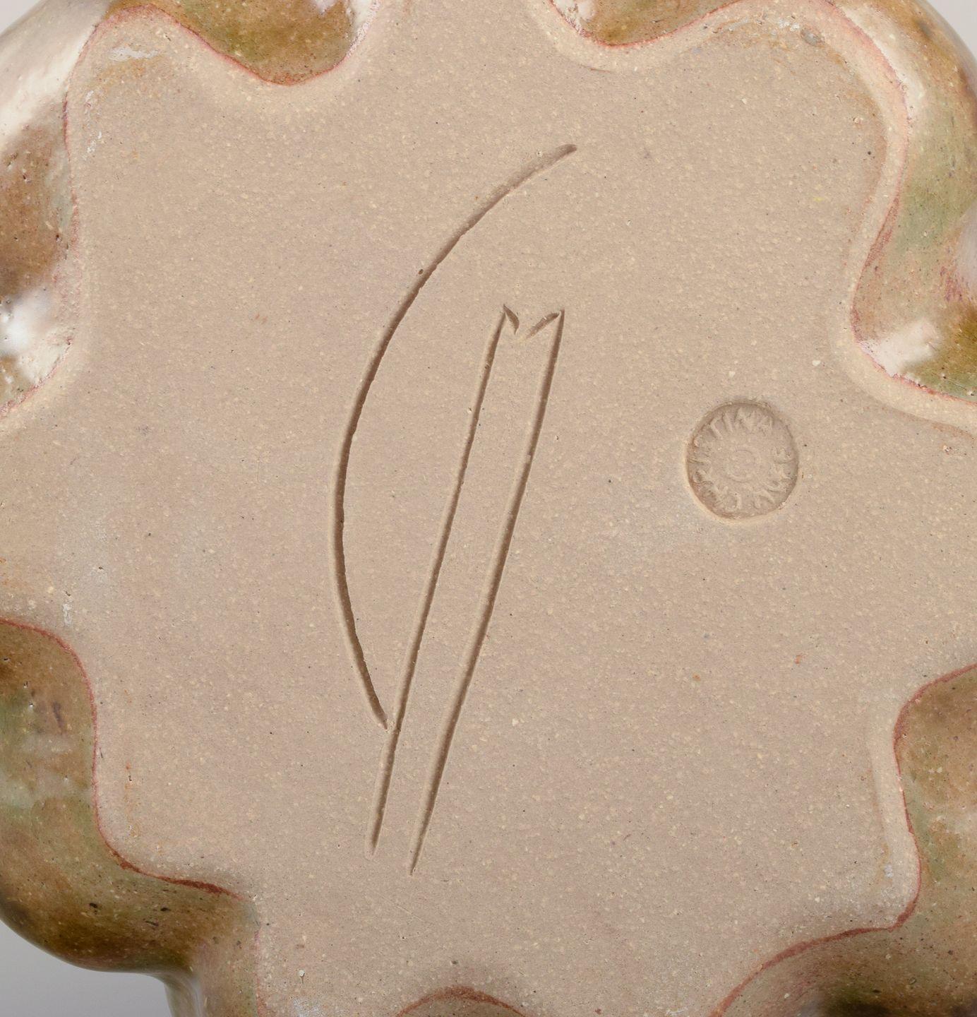 Christina Muff, artiste céramiste contemporaine danoise. Vase de forme organique. en vente 2