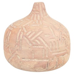 Christina Muff, Danish artist. Ceramic unglazed vessel with carvings, 2023