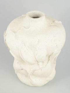 Christina Muff, Danish artist. Large ceramic vessel with a flower motif.