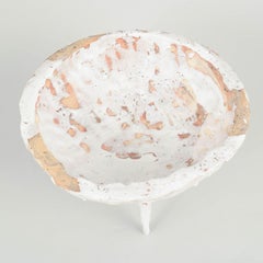 Christina Muff, Danish artist. White-cream stoneware bowl on three pointed legs.