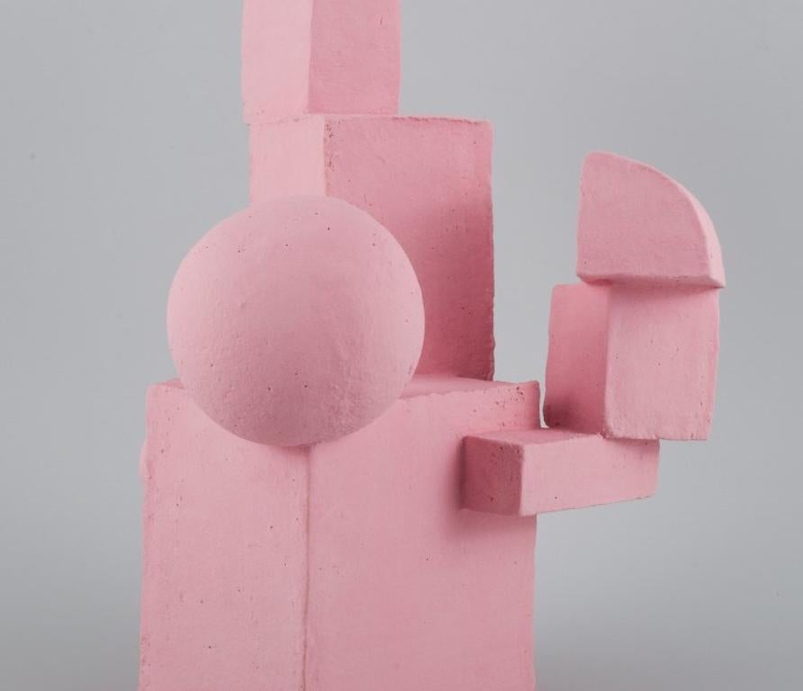 Christina Muff, ceramista danese. Scultura cubista in gres. In condizioni ottime in vendita a Copenhagen, DK