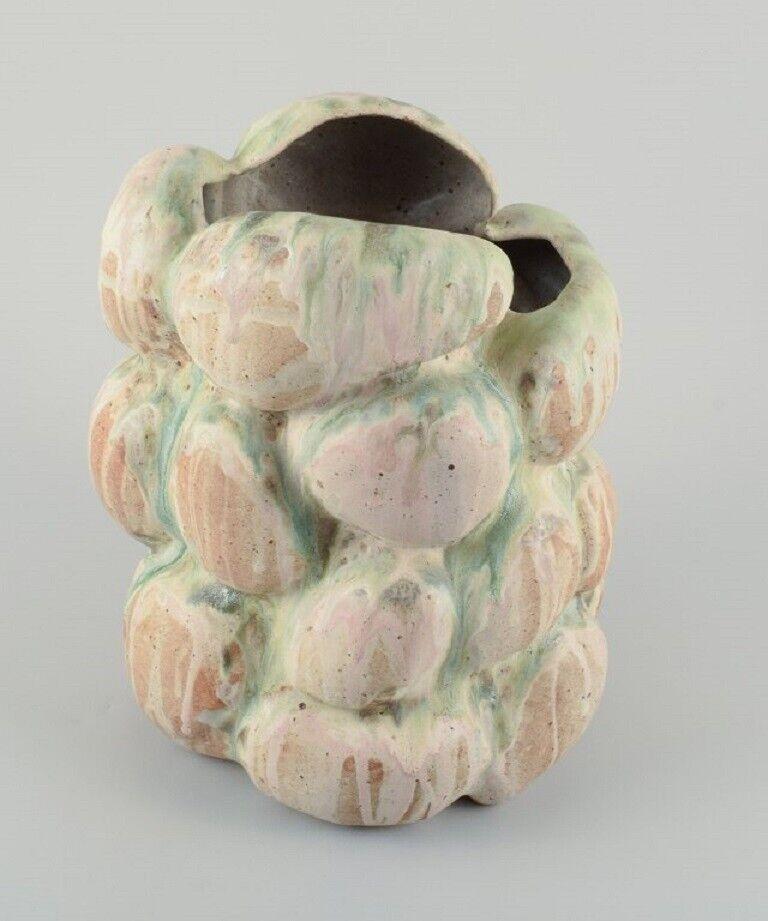 Christina Muff, dänische Keramikerin, monumentale organisch geformte Vase (Glasiert) im Angebot