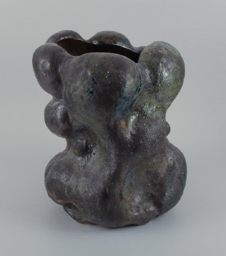 Contemporary Christina Muff, Danish Ceramicist, Monumental Work in Stoneware Clay For Sale