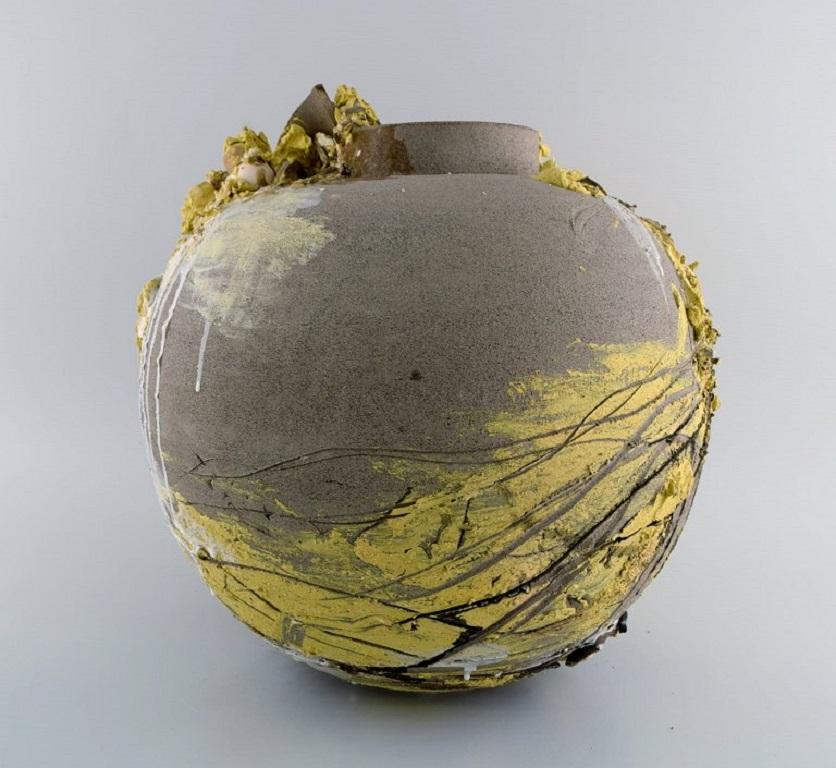 Christina Muff, Danish Contemporary Ceramicist, Large Sculptural Unique Vase For Sale 2