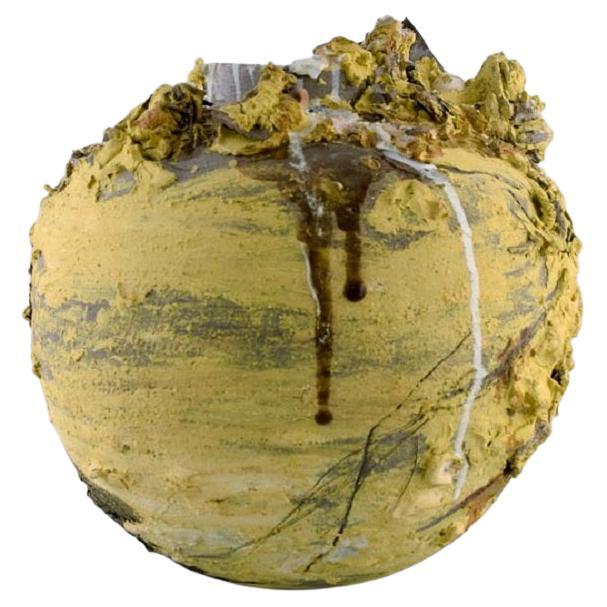 Christina Muff, Ceramista Contemporánea Danesa, Gran Jarrón Escultural Único
