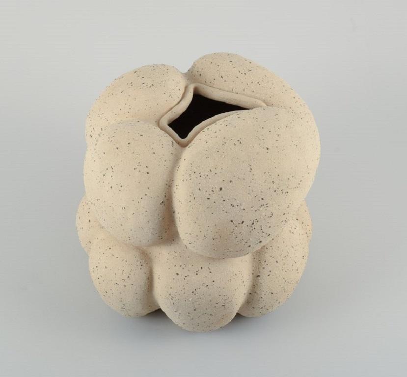 Christina Muff, Danish Contemporary Ceramicist, Large, Unglazed Unique Vessel In Excellent Condition For Sale In Copenhagen, DK