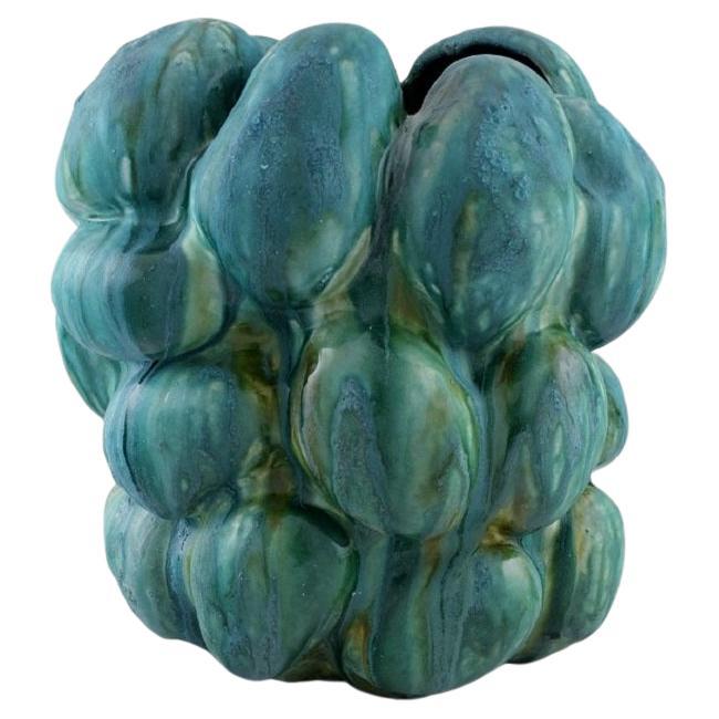 Christina Muff, Danish Contemporary Ceramicist, Monumental Unique Stoneware Vase For Sale