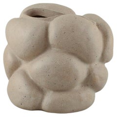 Christina Muff, Danish contemporary ceramicist. Unglazed stoneware vessel