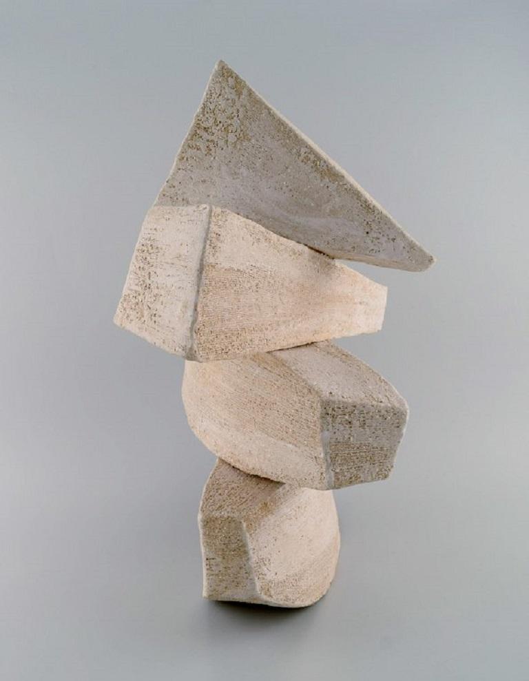 Glazed Christina Muff, Danish Contemporary Ceramicist, Unique Sculpture For Sale