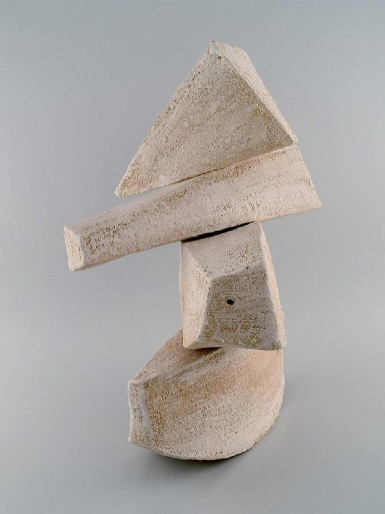 Stoneware Christina Muff, Danish Contemporary Ceramicist, Unique Sculpture For Sale