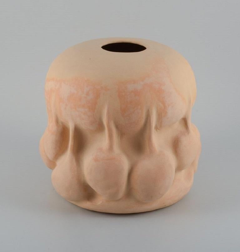 Christina Muff, Danish Contemporary Ceramicist, Unique Stoneware Vase In Excellent Condition For Sale In Copenhagen, DK